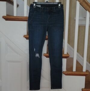 VANILLA STAR Straight Leg Skinny Ankle Blue Jeans Size 25